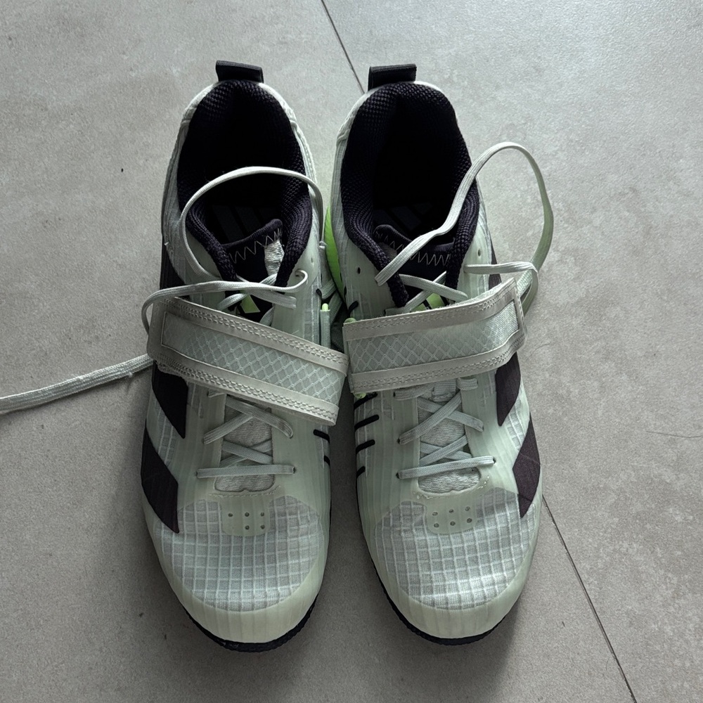 adidas Adipower Green Purple Lifter Lifting Shoes